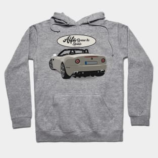 ALFA ROMEO 8C SPIDER White Back Hoodie